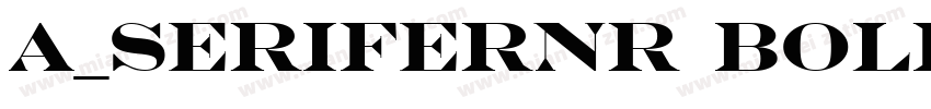 a_SeriferNr Bold字体转换